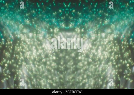 Abstract compositione in bokeh   in silver and blue color. Stock Photo
