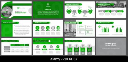 Presentation templates, corporate. Elements of infographics for presentation templates. Stock Vector