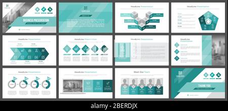 Presentation templates, corporate. Elements of infographics for presentation templates. Stock Vector