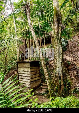 Casa de Fidel, Fidel Castro's House, Comandancia de la Plata, Sierra Maestra, Granma Province, Cuba Stock Photo