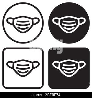 basic surgical mask vector icon Stock Vector