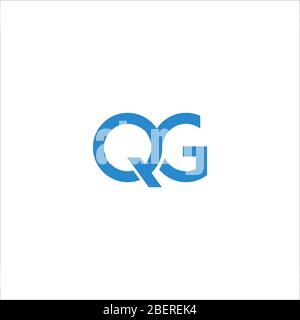 Initial letter qg logo or gq logo vector design template Stock Vector