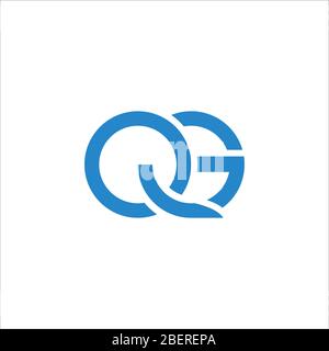 Initial letter qg logo or gq logo vector design template Stock Vector