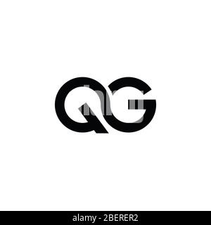 Initial letter qg logo or gq logo vector design template Stock Vector