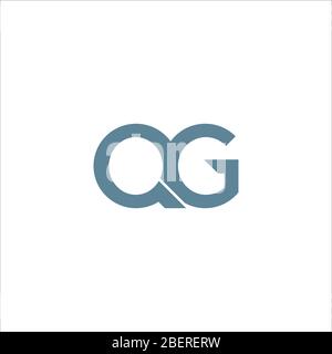 Initial letter qg logo or gq logo vector design template Stock Vector