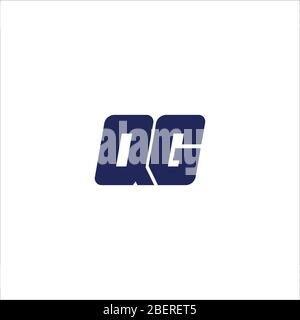 Initial letter qg logo or gq logo vector design template Stock Vector