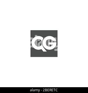 Initial letter qg logo or gq logo vector design template Stock Vector