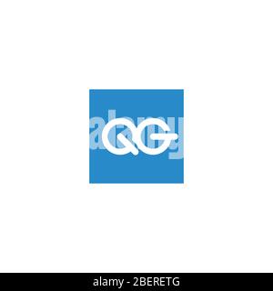 Initial letter qg logo or gq logo vector design template Stock Vector