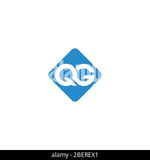 Initial letter qg logo or gq logo vector design template Stock Vector
