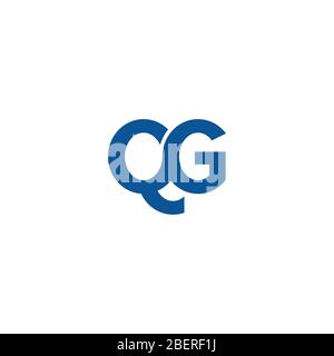 Initial letter qg logo or gq logo vector design template Stock Vector