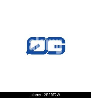 Initial letter qg logo or gq logo vector design template Stock Vector