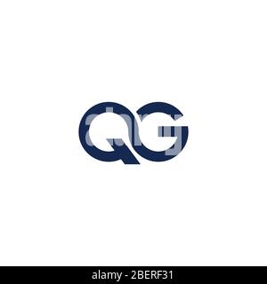 Initial letter qg logo or gq logo vector design template Stock Vector