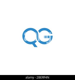 Initial letter qg logo or gq logo vector design template Stock Vector