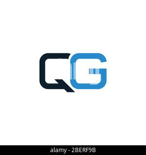 Initial letter qg logo or gq logo vector design template Stock Vector