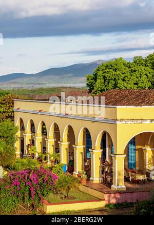 Manaca Iznaga Estate, elevated view, Valle de los Ingenios, Sancti Spiritus Province, Cuba Stock Photo