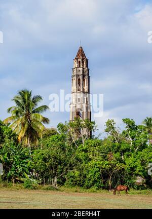 Manaca Iznaga Tower, Valle de los Ingenios, Sancti Spiritus Province, Cuba Stock Photo