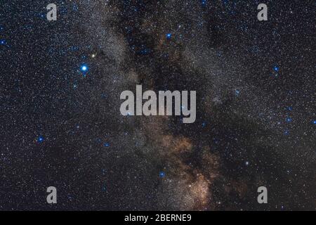 The constellation Aquila in the night sky. Eagle constellation