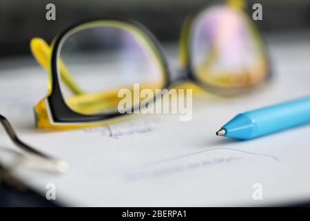 Desk with personal stuff Stock Photo