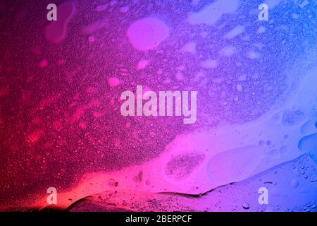 purple and blue mix abstract water droplets Stock Photo