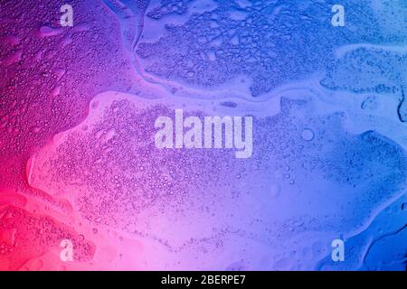 purple and blue mix abstract water droplets Stock Photo