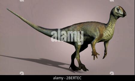 Hypsilophodon dinosaur on colored background. Stock Photo