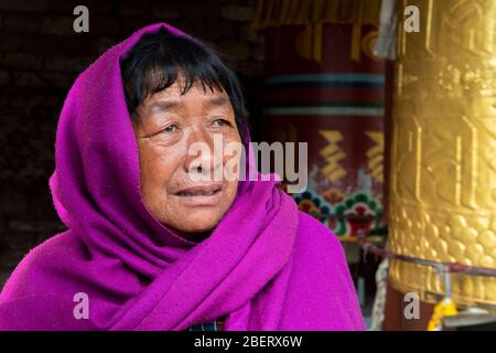 Portrait of a Bhutanese old woman. Thimphu, Bhutan Stock Photo - Alamy