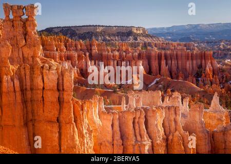 Hoodoos - rock formations in the Amphitheater of Bryce Canyon National Park from Sunset Point, Utah USA Stock Photo