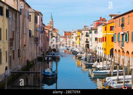 Chioggia, Italy 04/21/2019: view of Chioggia from the Canal Vena. Stock Photo