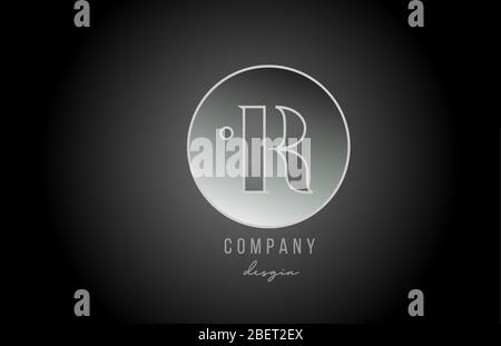 A silver metal grey alphabet letter logo icon design with swoosh ...