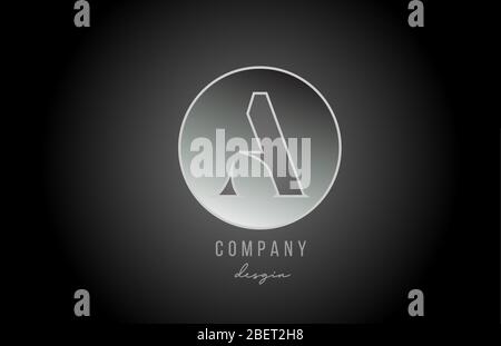 metal alphabet letter silver R grey logo business company design icon ...