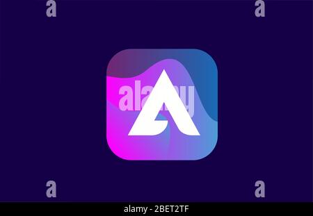 L pink blue alphabet letter logo icon for business and company with ...