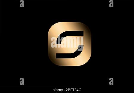 gold metal I alphabet letter logo icon design for business and company ...