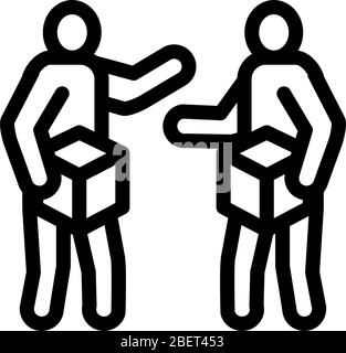 sellers icon vector outline illustration Stock Vector
