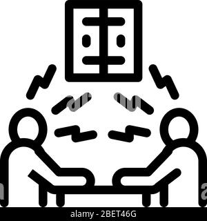 consumer outrage icon vector outline illustration Stock Vector
