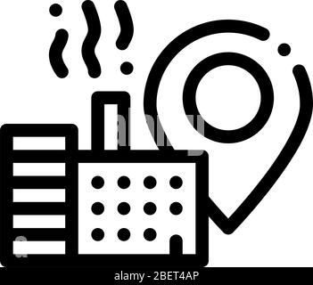 production geolocation icon vector outline illustration Stock Vector