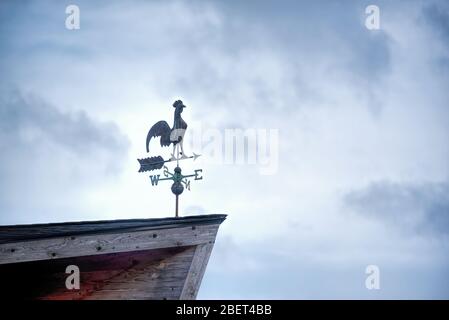 Weathervane on a barn in Oregon's Wallowa Valley. Stock Photo