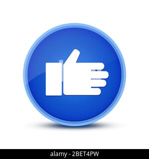 Like icon isolated on special blue round button abstract illustration Stock Photo