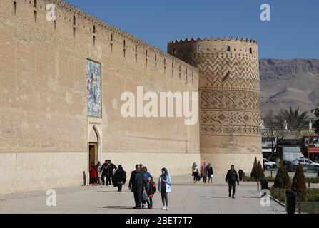 Entrance to the  Arg of Karim Khan or Karim Khan Citadel in Shiraz, Fars Province, Iran, Persia, Middle East Stock Photo