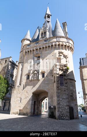 Bordeaux , Aquitaine / France - 12 04 2019 : porte Cailhau medieval Gate city center Bordeaux Stock Photo