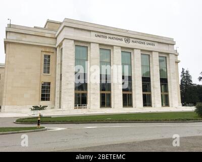 building United nations in Geneva Switzerland Stock Photo