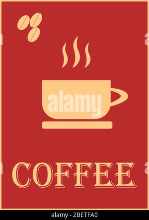 Template for text for coffee shop cafe. Stock Vector