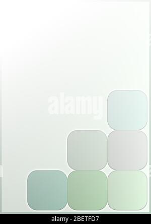 Template for text rounded squares of different colors. Stock Vector