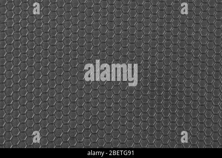 Black plastic texture honeycombs shape. Close up. Top view. Stock Photo