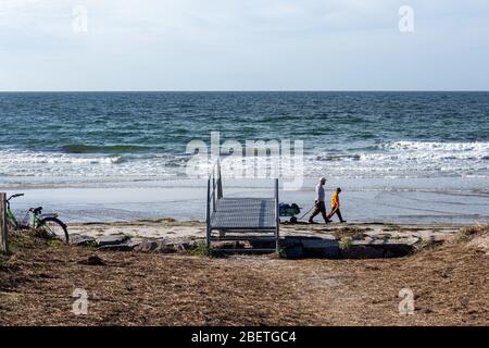 Hiddensee, Germany, 10-14-2019, Hiddensee Island in the Western Pomerania Lagoon Area/ beach on the Gellen Stock Photo