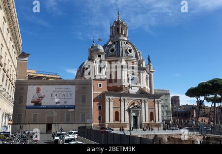 Santa Maria Di Loreto Cathedral in Rome Stock Photo