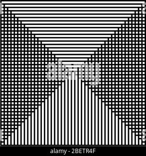 Black and white lines abstract graphic optical art Stock Vector