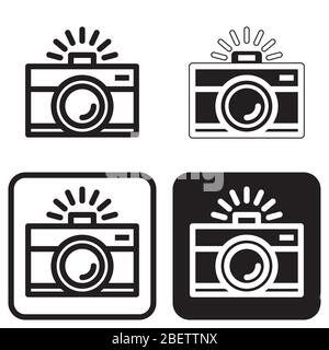 basic camera vector icon illustration Stock Vector