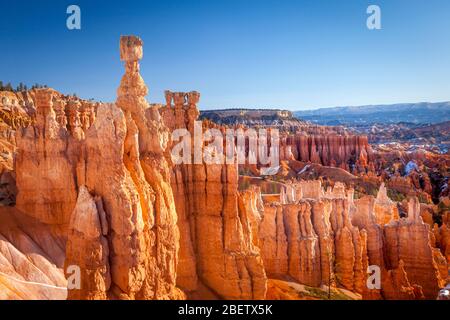 Thor's Hammer rock formation from Sunset Point, Bryce Canyon National Park, Utah USA Stock Photo