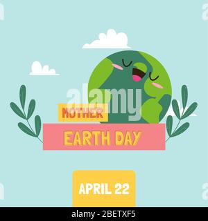 Happy mother earth day card Stock Vector