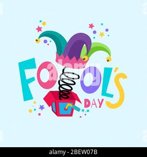 April fools poster Stock Vector